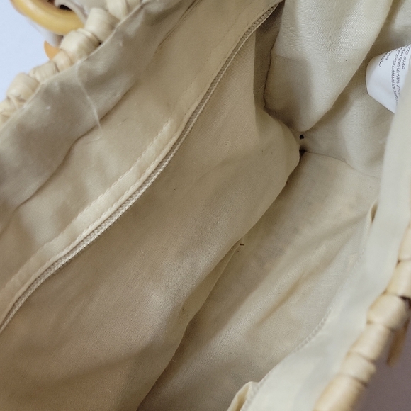 Straw Woven Cherry Embroidered Crossbody Bag in Natural - Picture 13 of 13